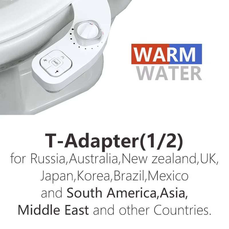 Bidet Hot and Cold Bidet Left Handed Bidet Warm Water Bidet for Toilet Seat Bidets Sprayer Two Nozzles Self Cleaning